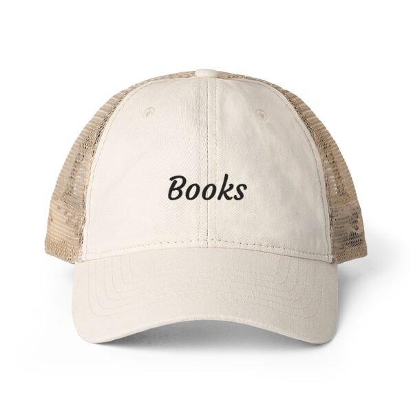 Books Ponytail Trucker Hat | Bookish Embroidered Cap