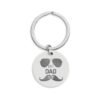 "Best Dad Ever" Engraved Stainless Steel Keychain