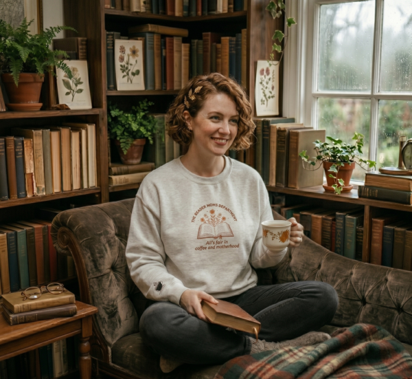 The Reader Moms Department — Crewneck Sweatshirt.