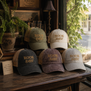 Book Babe Ponytail Trucker Hat