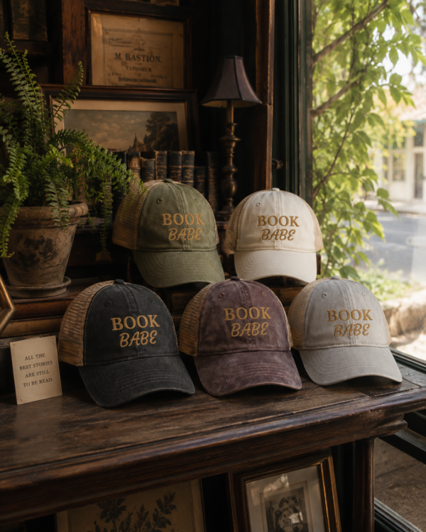 Book Babe Ponytail Trucker Hat