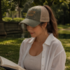 Book Babe Ponytail Trucker Hat