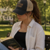 Book Babe Ponytail Trucker Hat
