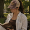 Book Babe Ponytail Trucker Hat