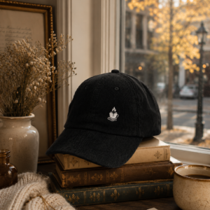 The Ember Brew Corduroy Cap — Embroidered Logo Hat