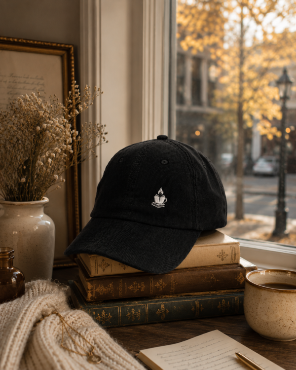 The Ember Brew Corduroy Cap — Embroidered Logo Hat