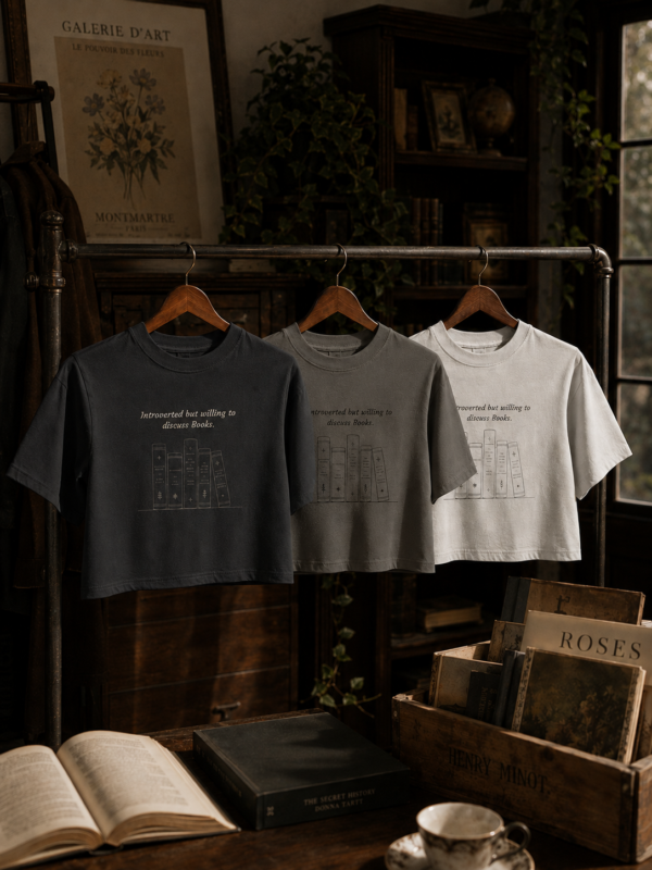 Introverted but Willing to Discuss Books - Women's Crop Tee