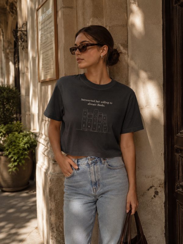 Introverted but Willing to Discuss Books - Women's Crop Tee