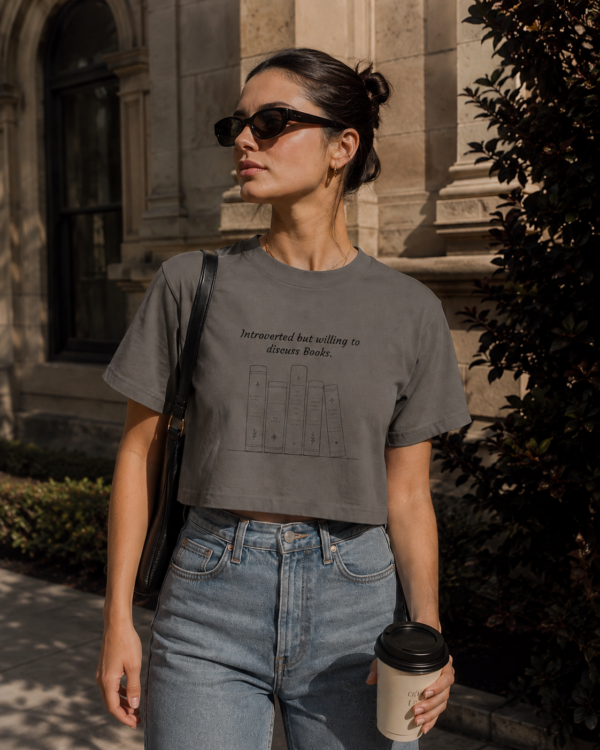 Introverted but Willing to Discuss Books - Women's Crop Tee