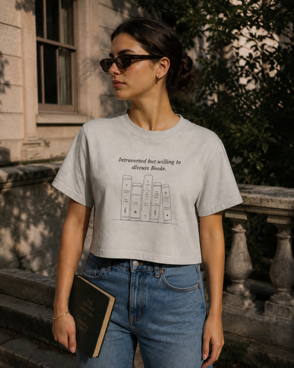 Introverted but Willing to Discuss Books - Women's Crop Tee