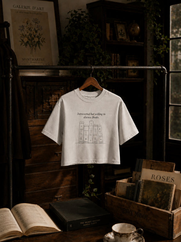 Introverted but Willing to Discuss Books - Women's Crop Tee