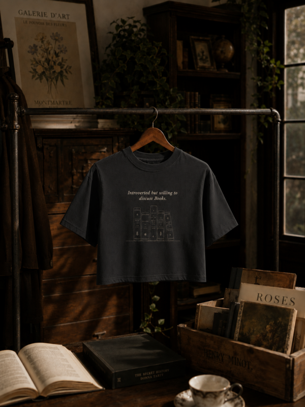 Introverted but Willing to Discuss Books - Women's Crop Tee