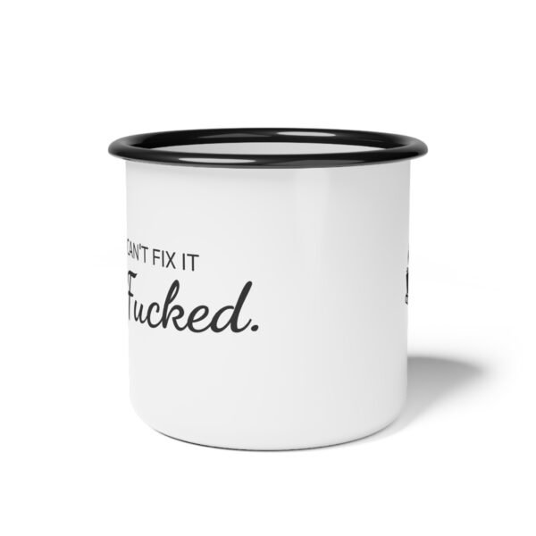 "If Dad Can't Fix It" Enamel Camp Mug