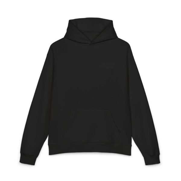 Monochromatic Embroidered Black Hoodie — "I LIKE BOOKS MORE THAN PEOPLE"