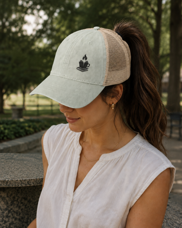 20260521214633-1f1555e8-8742-6636-9c50-32d07a1537c5.png Ember Brew Logo Ponytail Trucker Hat