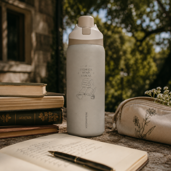 20260610215627-1f165173-b2a7-6d9e-8a50-6a94e8f1f7d8.png Hydrate. Read. Repeat. — Hydrapeak Bottle 32oz Insulated Water Bottle.