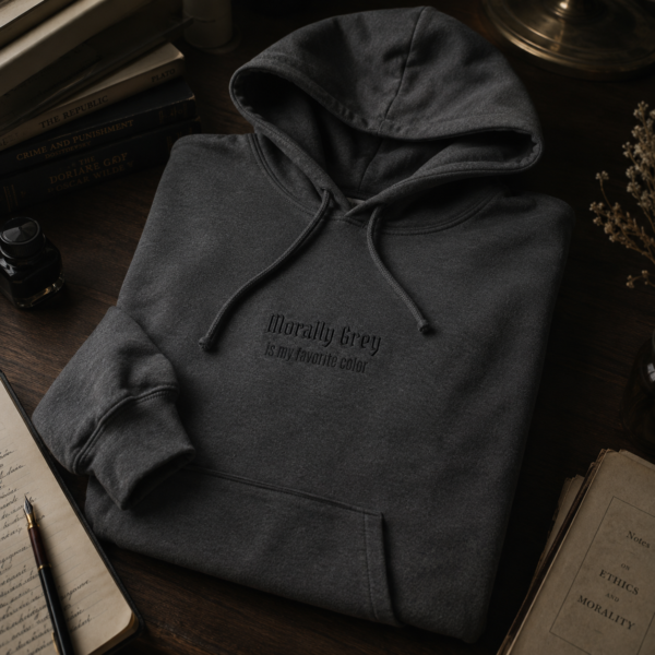 Morally Grey — Cozy Lightweight Pullover Hoodie
