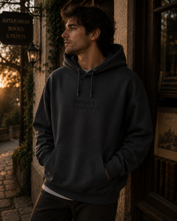 Morally Grey — Cozy Lightweight Pullover Hoodie
