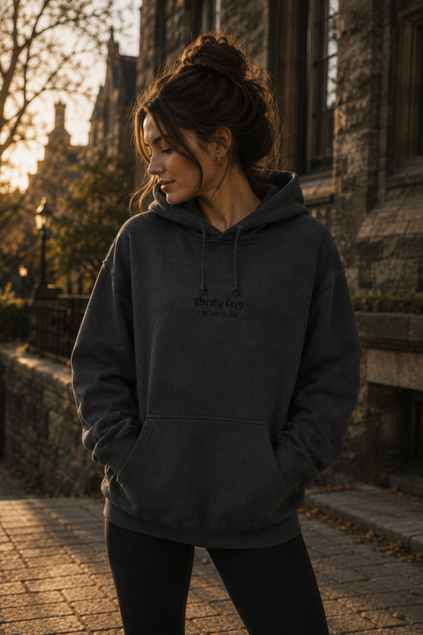 Morally Grey — Cozy Lightweight Pullover Hoodie
