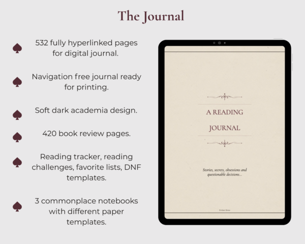 Dark Romance Reading Journal | Digital + Printable PDF