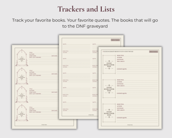 Dark Romance Reading Journal | Digital + Printable PDF